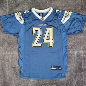 Boy's Vintage Y2K Reebok San Diego Chargers Ryan Mathews Blue Jersey Sz Youth XL